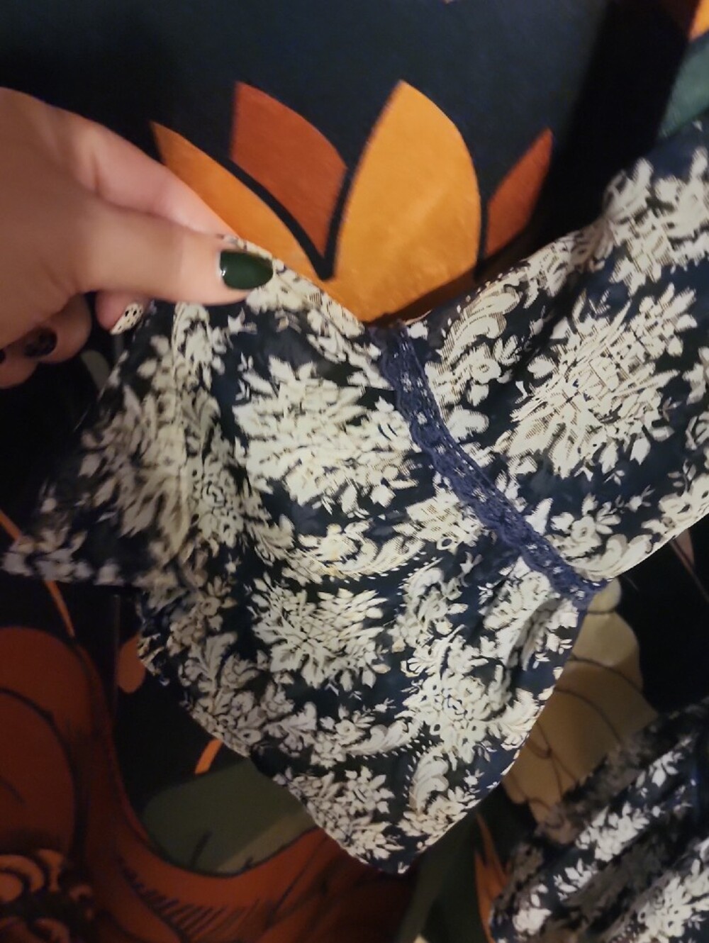 Blu Pepper Black and White Floral Tunic - Picture 4 of 4